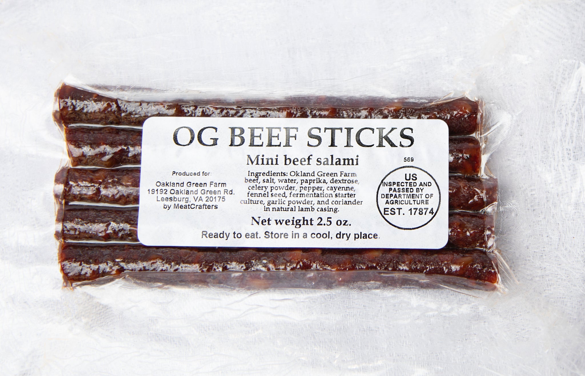 Beef Sticks - 10 Inch - Sitka Farms
